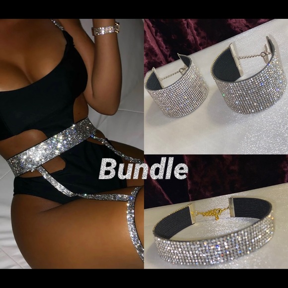 Fashion Nova Accessories - Garter, Choker, Anklets Set 💎